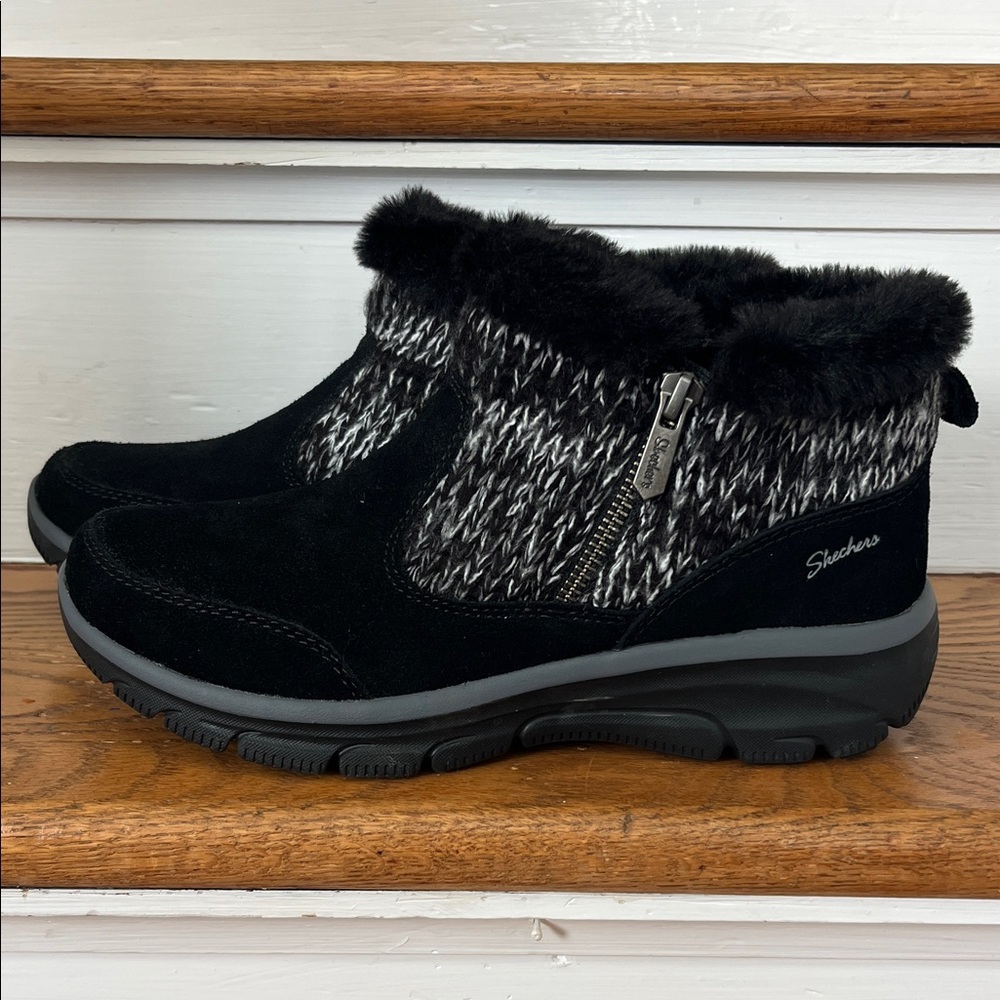 Skechers Black and Gray Winter Boots - Picture 3 of 8